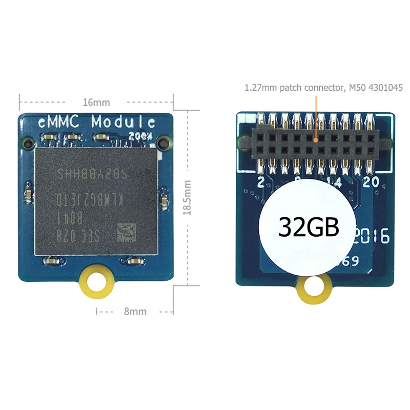 EMMC Module 8GB 16GB 32GB 64GB for Nano Pi with Micro SD-compatible to eMMC Module Adapter T2 Embedded Multi Media Card emmc module