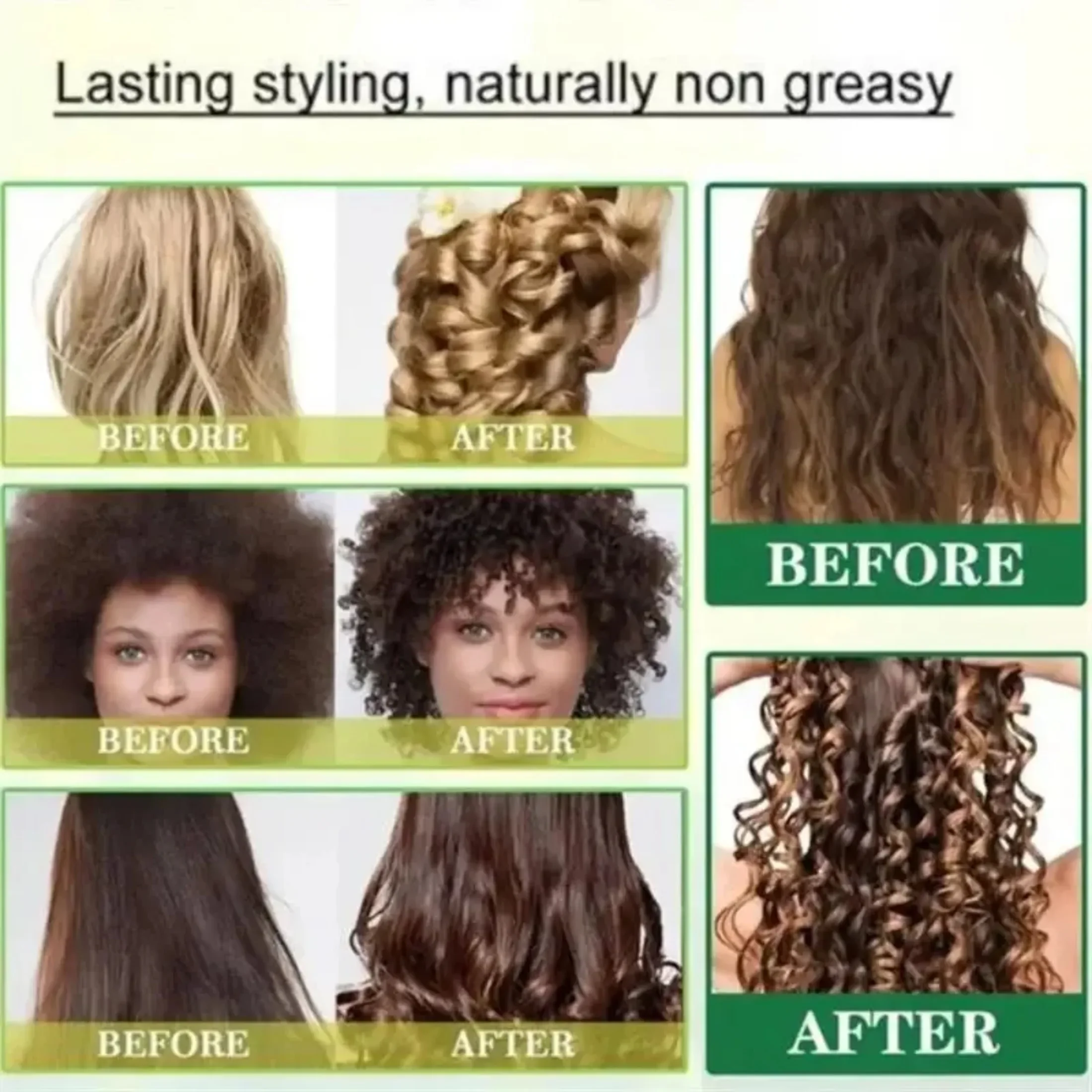 50ml Hair Volumizing Cream Hair Conditioner Volume Lift Styling Cream Curly Hair Elastin Curl Defining Nourishing Care