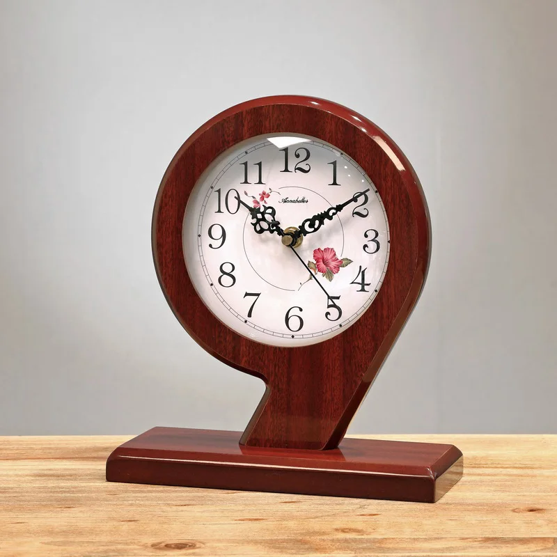 Modern Mute Table Clock Small Retro Wooden Desktop Clocks Miniatures
