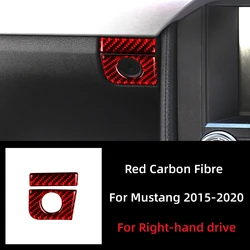 Carbon Fiber Interior Co - Pilot Storage Box Switch Panel Cover Trim Stickers (Red(RHD))