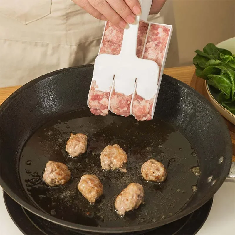 Kitchen Utensils Meatball Maker Set Fried Fish Beaf Meat Making Balls Mold Spoon Tools Cooking Accessories Plastic Food Grade