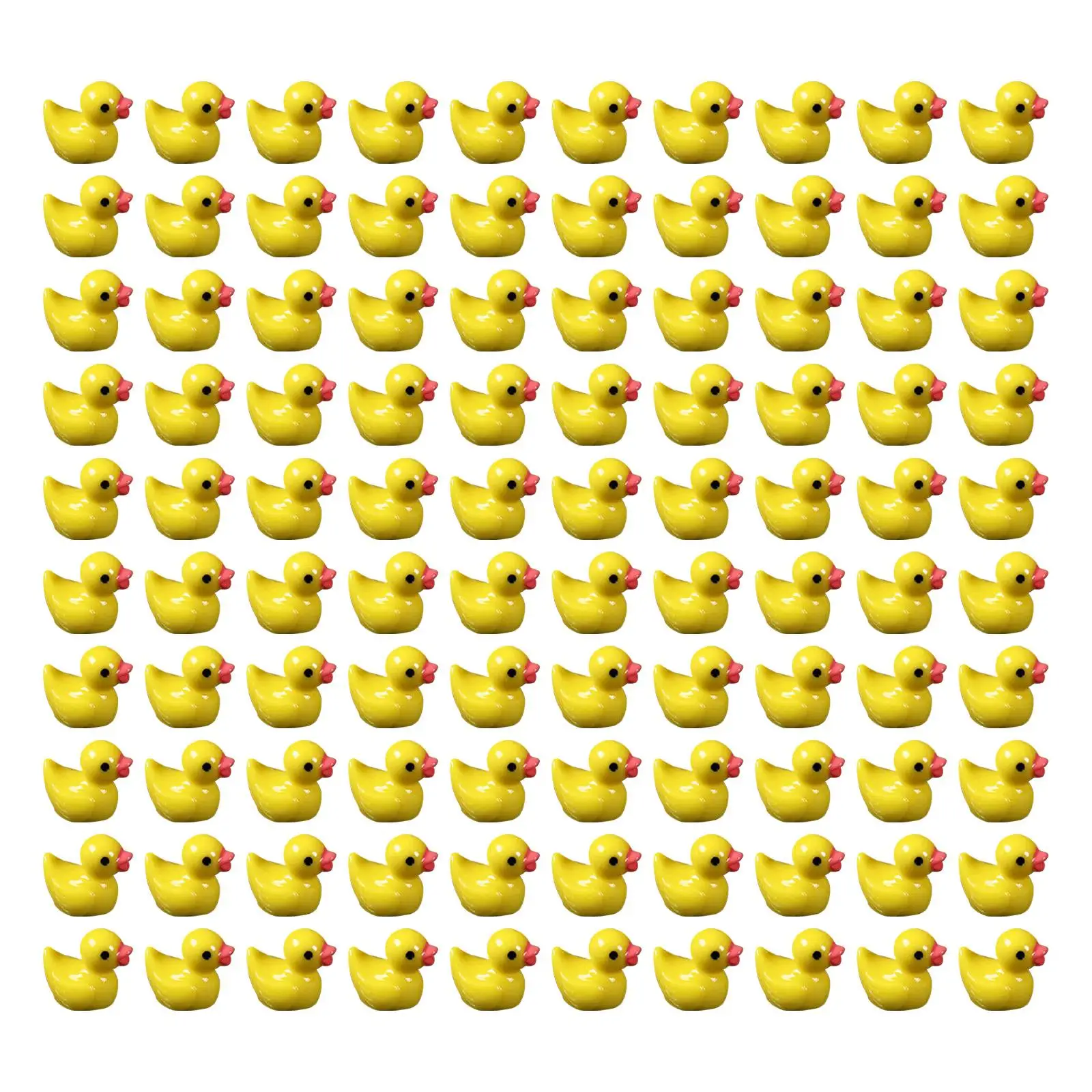 Miniature Duck Figurines Miniature Figurines Miniature Ornament Resin Ornaments Resin Crafts Ornament Crafts 100/200pcs Yellow Duck