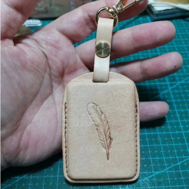 2PCS/set Mini Feather Leather Embossing Mold Branding Aluminum Stamps Leather Craft Stamps
