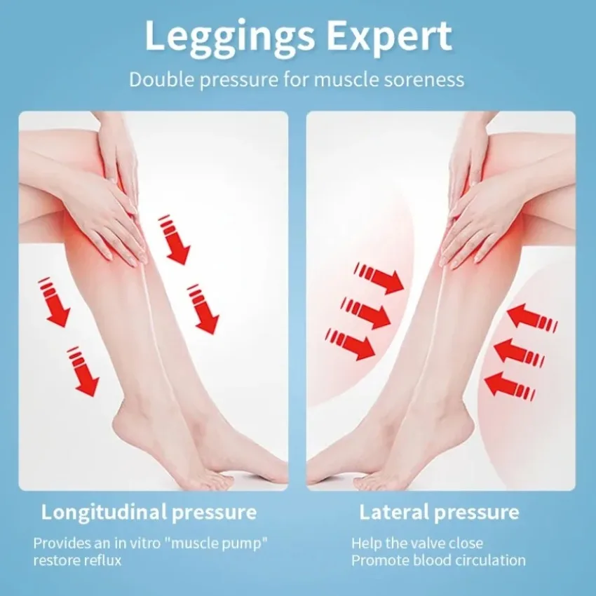 New 360° Air Pressure Calf Massager hine 5 Mode Foot Leg Muscle Relaxation Promote Blood Circulation_voghion.com