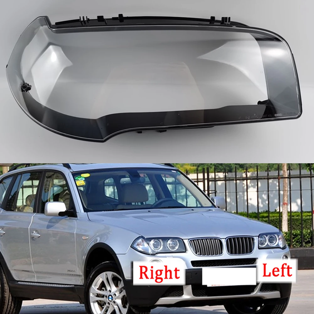 

Auto Transparent Lamp Case For BMW X3 E83 2006~2010 Headlamp Transparent Cover Lampshade Headlight Shell Cover Lens Glass