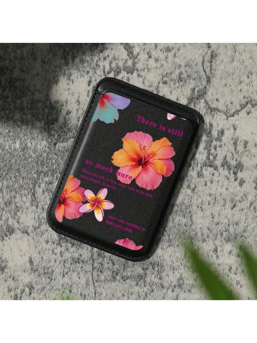 Magnetic PU Leather Floral Wallet iPhone 16 15 14 13 12 Pro Max Ultra Card Holder