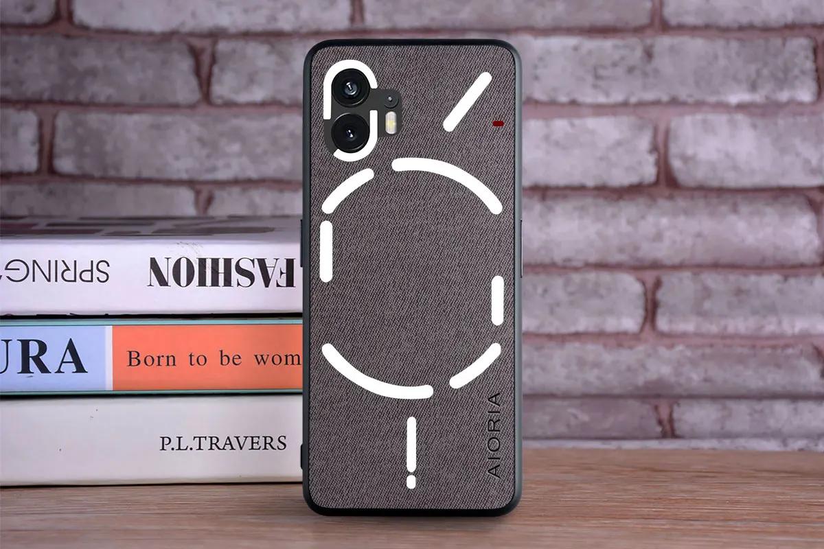 Textil-Lederhülle für Nothing Phone 2 1, weiches TPU mit Rückseite aus hartem PC-Material, Schutzhülle – Detail 3