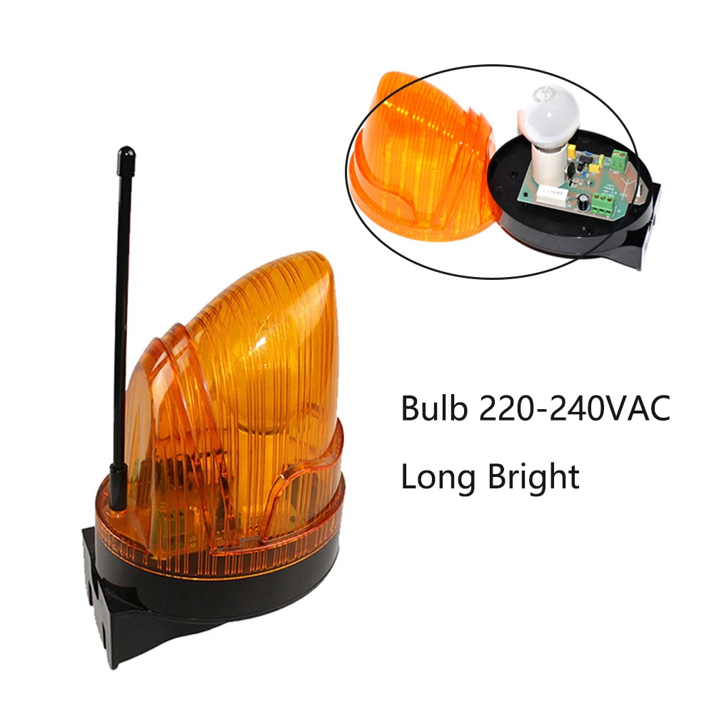 AC/DC 12V-265V LED Gate Flashing Warning Lamp Alarm Lamp For Swing Sliding Gate Opener/Barrier Gate Signal Strobe Flashing Lamp 