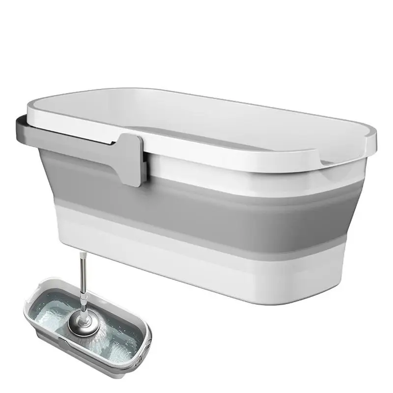 

Collapsible Water Pail Rectangle Bucket Water Pail Easy Storage And Transport Foldable Multiuse For Camping House Cleaning RV