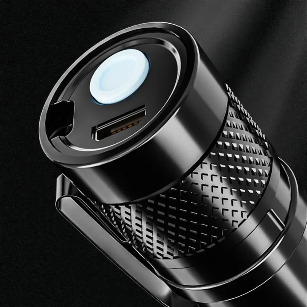 Flashlight Rechargeable Battery LED Flashlight Zoom Torch Outdoor Camping Lamp LED Lantern USB Charging Tactical