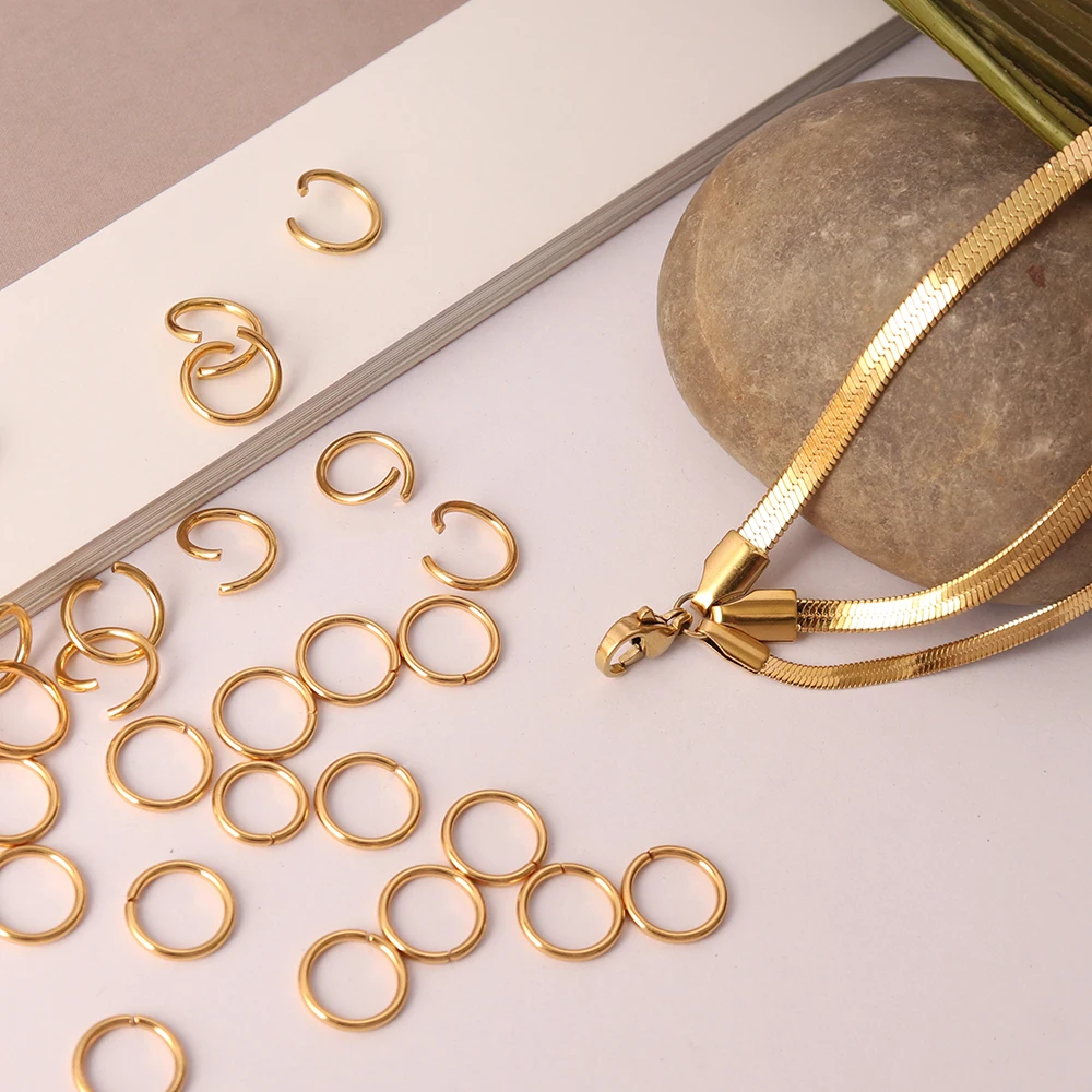100-200pcs 스테인레스 스틸 오픈 점프 링 분할 링 커넥터 Diy 쥬얼리 찾기 액세서리 만들기 도매 용품