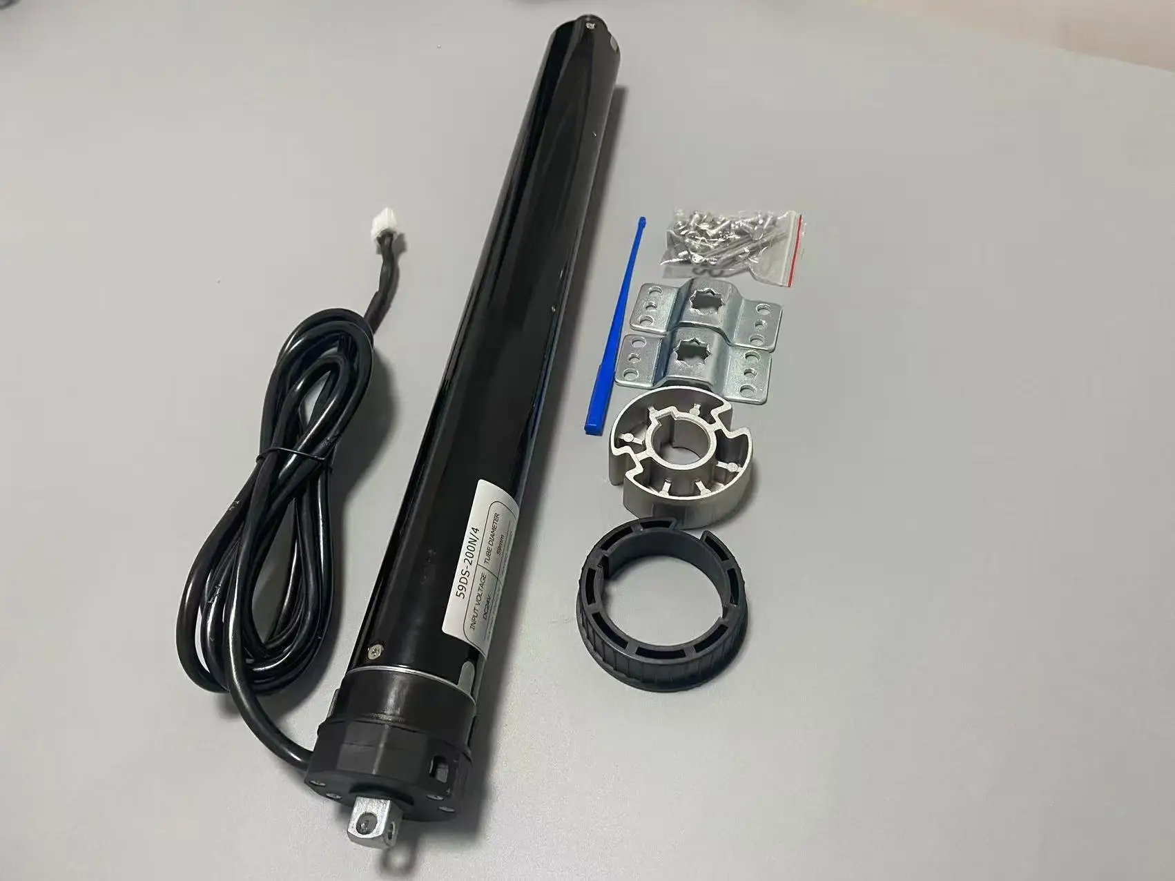 24v 컨트롤러가 장착된 고토크 59mm 200N.m DC 관형 셔터 모터