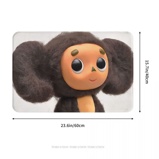 Cheburashka Szovjet Orosz Rajzfilm Csúszásgátló Ajtófürdő Fürdőszőnyeg Erkély Szőnyeg Bejárat Ajtó Hálószoba Dekoráció - Image 3