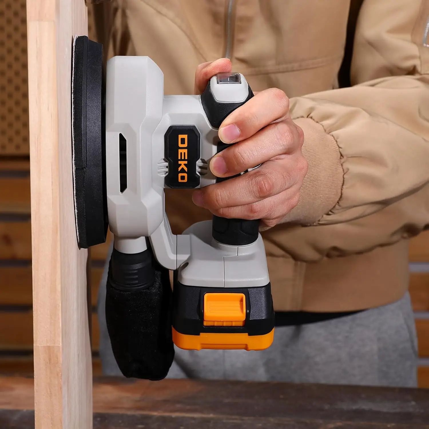 Electric Mouse Sander Tool with Dust Collector and Sandpapers