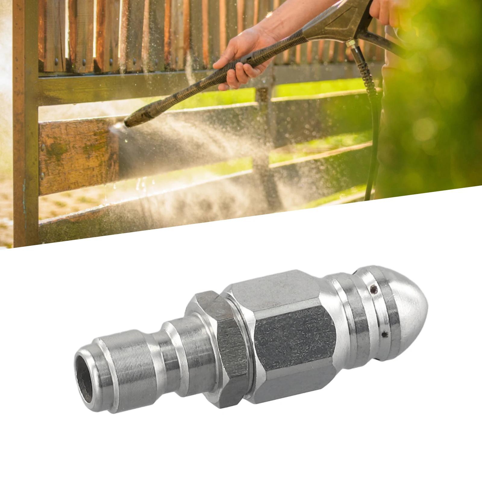 

1 Front 6 Back Nozzle 1/4 inches Drain Quick Plug Stainless Steel Wear Resistance 1/4inch Accessory Part Replace