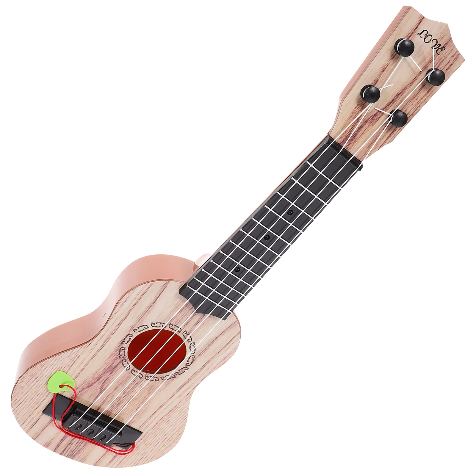 

Guitar Toy Kids Ukulele Musical Instruments Simulation Toddler Wood Grain Plastic and Women Mini