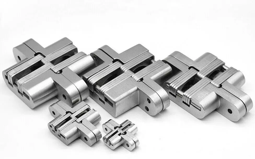 1pcs Stainless Steel Hidden Hinge 304 Silent Close Invisible Mounting Concealed Cross Door Hinge Folding Door Window Furniture stainless steel hinges door hinges