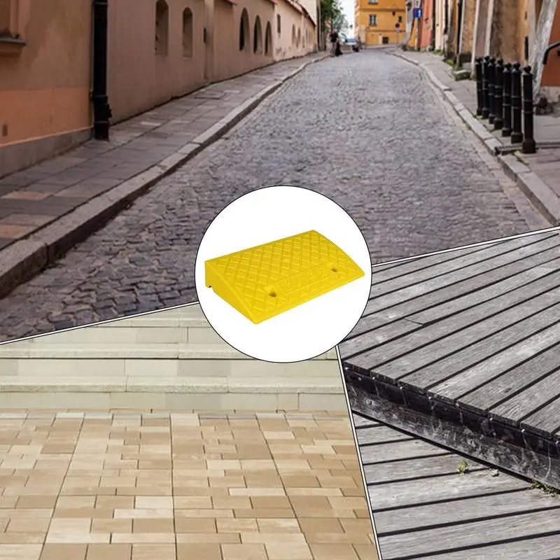 Driveway Ramp Step Mat Heavy Duty Home Threshold For Driveway Non Slip Flooring Ramp Versatile Garage Sloping For Scooters