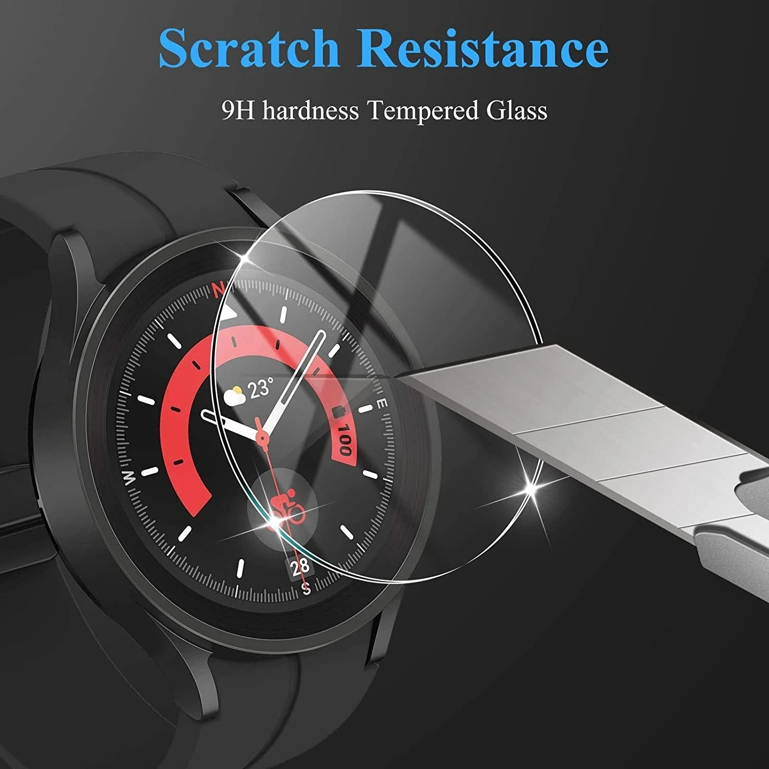 Premium Tempered Glass Screen Protector for Smartwatches – 40mm/44mm Protective Film Cover