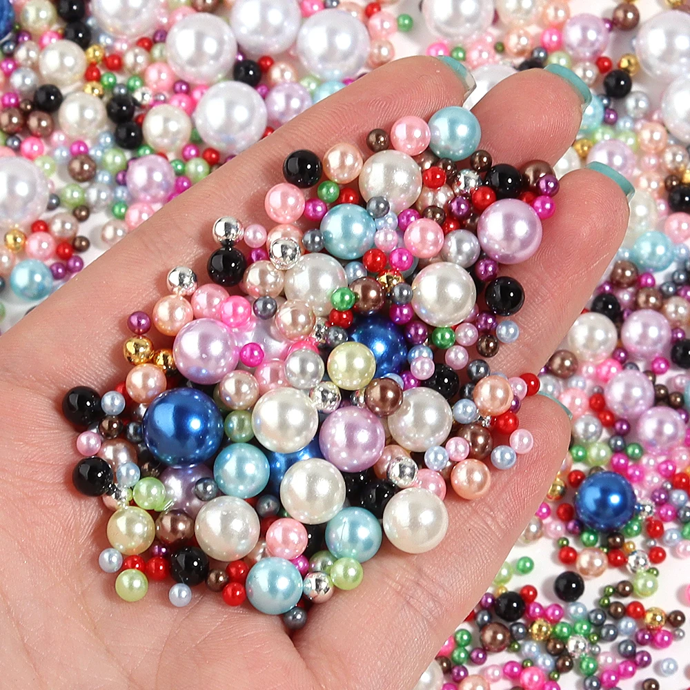 Colorful Imitation Pearl Beads for DIY Crafts and Decorations