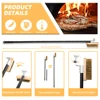 Pizza Oven Brush Copper Stove Brush Bristle Brass Wood Long Handle Grill Cleaning Oven Brush for Small Oven Kitchen Tool 6