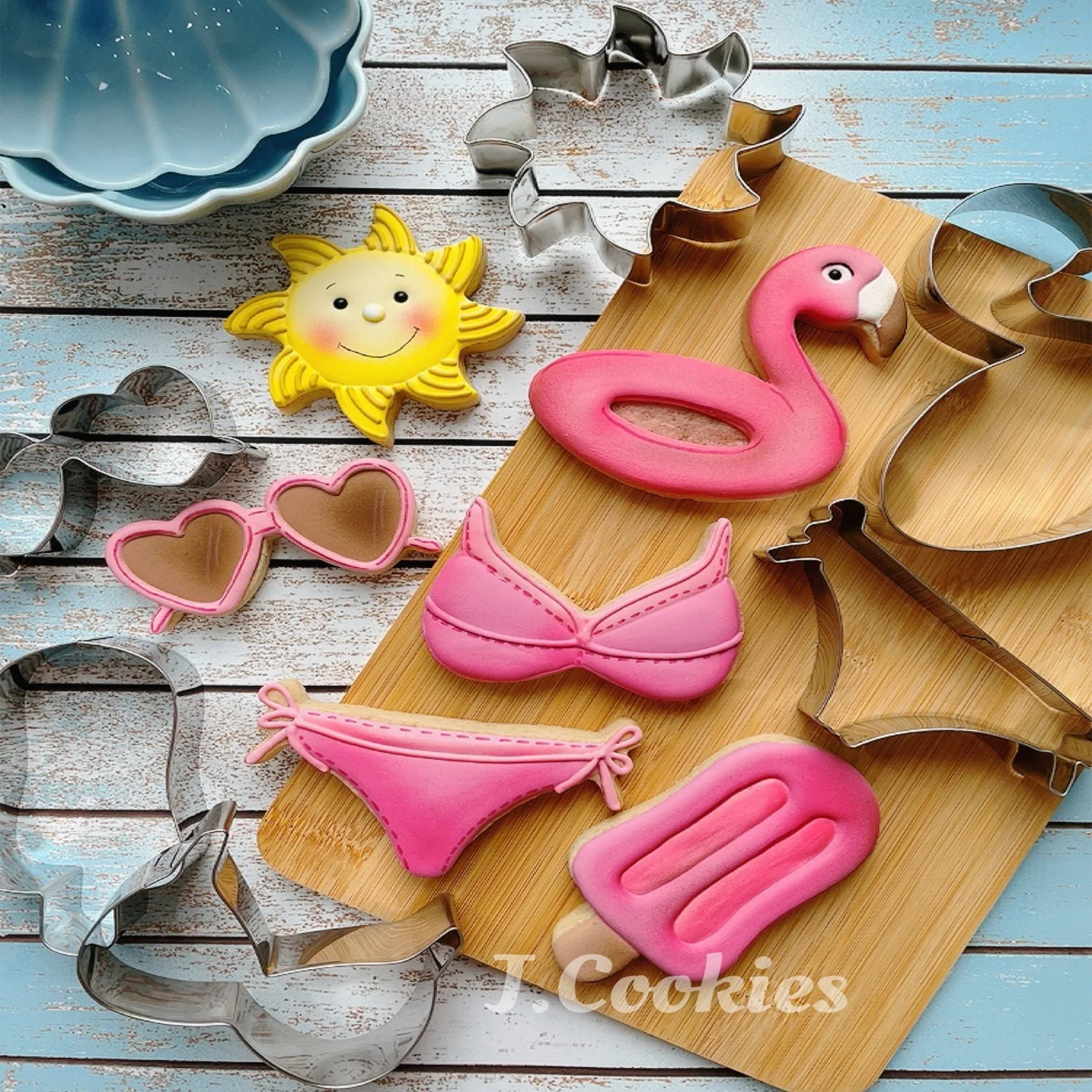 KENIAO Summer Beach Hawaii Bikini Cookie Cutter Set-2 Pieces-Biscuit Fondant Bread Pastry Sandwich Molds Stainless Steel