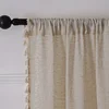 Natural Linen Curtains 84 Inch Length for Living Room 1 Panel Drape Semi Sheer Neutral Country Rustic 3