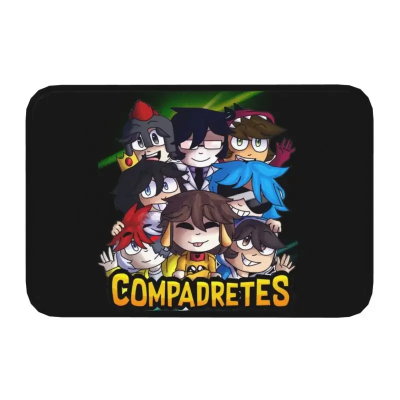 

Compadretes Group Front Door Mat Anti-Slip Outdoor Absorbent Manga Game Doormat Kitchen Balcony Entrance Rug Carpet