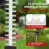 Cordless Hedge Trimmer 22 inch 21V 500W Hedge Trimmer with Dual Action Blade 3/5" Electric Cut Capacity for Bush Lawn Garden 3