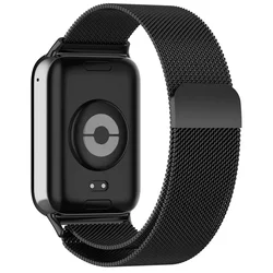 Milanese Loop Metal Magnetic Watch Strap - Premium Smartwatch Bracelet Accessory for Redmi Watch 5-4 (Black)