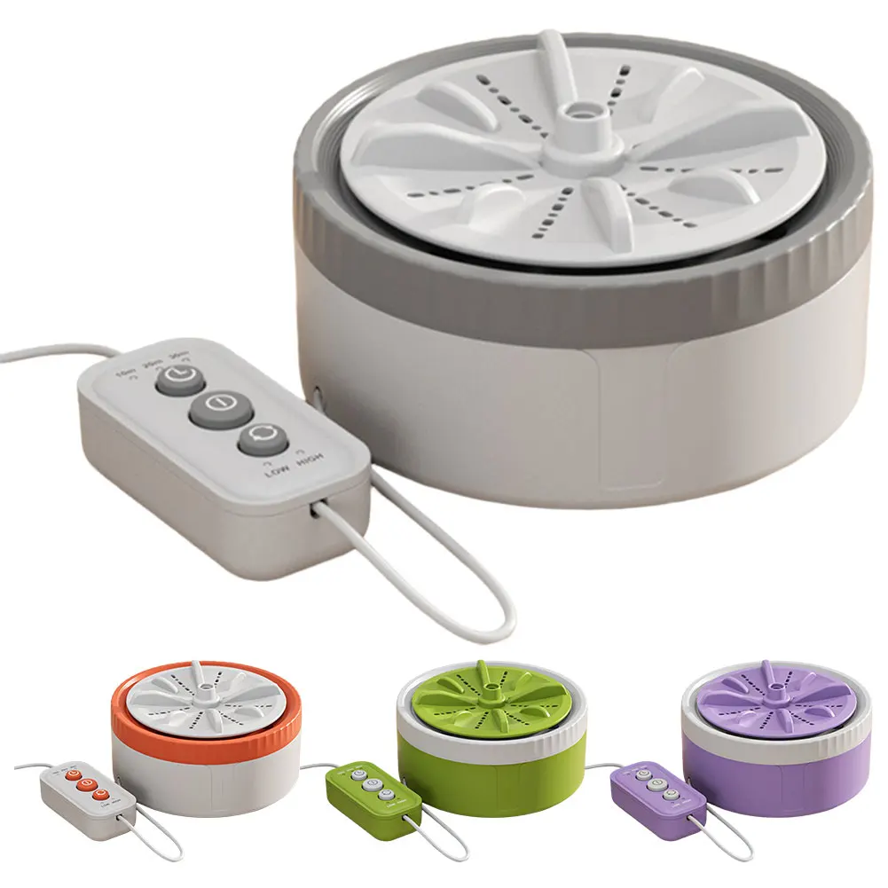 Automatic Clothes Washing Machine USB Rechargeable Turbine Washing Machine Space-Saving Lightweight for Travel Trip Apartment