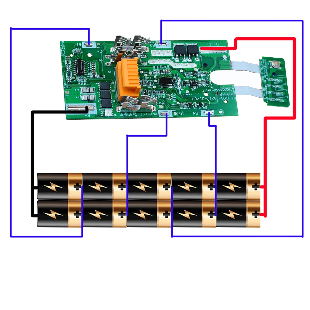 Doscing 10X21700 18V 배터리 케이스 충전 보호 PCB Makita 18Volt 전동 공구 BL1860 BL1830b BL1850b BL1840 LXT-400 8A