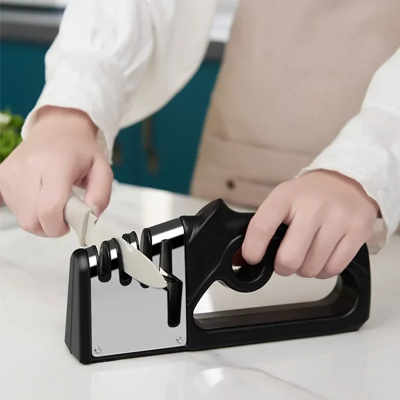 Four In One Quick Sharpener Handheld Multifunctional Knife Sharpening Tool Stainless Steel Blade