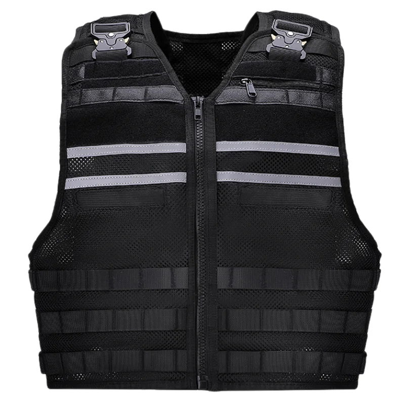 Outdoor Mesh Patrol Clothes Quick Break Tactical Vest Traffic Reflective Vest Fluorescent Yellow/Black