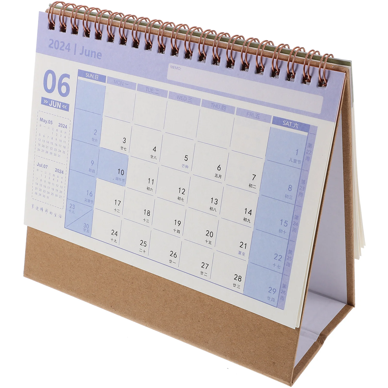 

2024 Desk Calendar Tent Office Desktop Small Standing Flip Decorate Calendars Paper