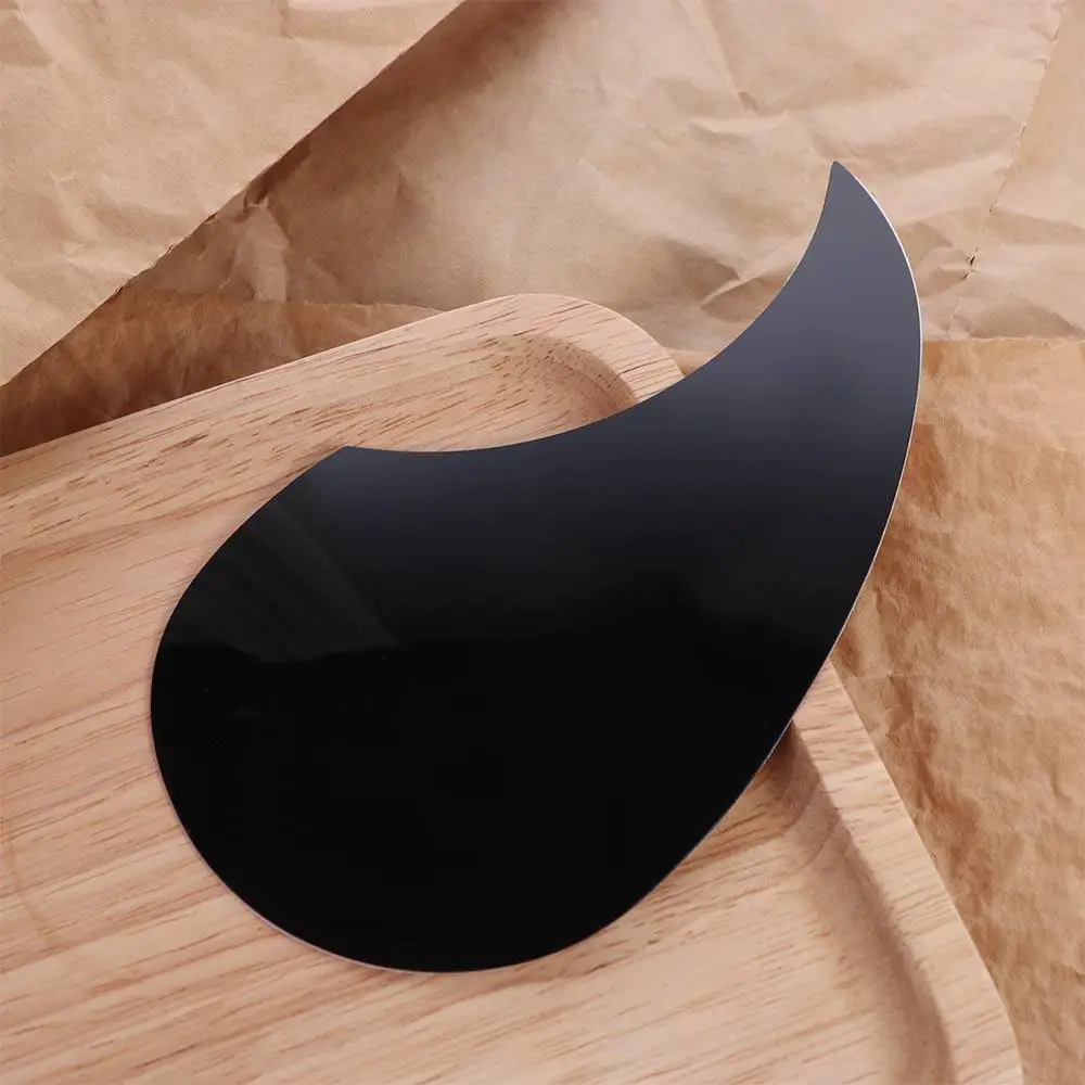 ABS Transparent Guitar Guard Water-shaped Bird-shaped Transparent Acoustic Guitar Pickguard Black Transparent