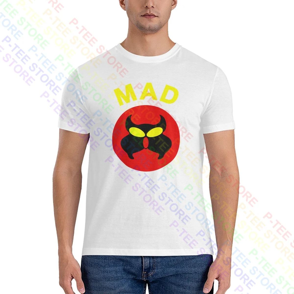 T-shirt Inspector Gadget Mad Logo - Couleurs Noir/Gris/Marine/Blanc - Taille S à 5XL - 100% Coton Lourd - Neuf