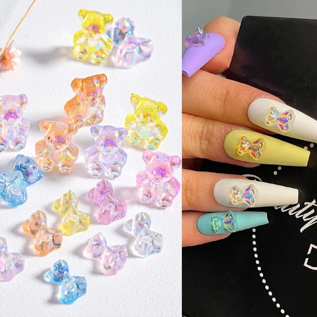 Nails Ornament Bears, Nail Art Decorations, Kawaii Nail Charms