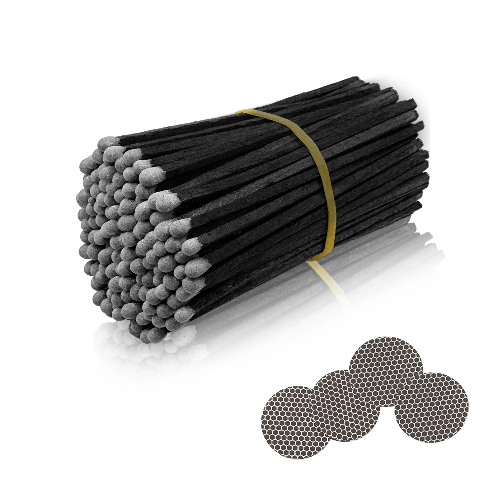 4 Inch Gray Safety Matches Bulk Long Wooden Matchsticks for Candle Fireplace Camping Striker Included 160 Sticks