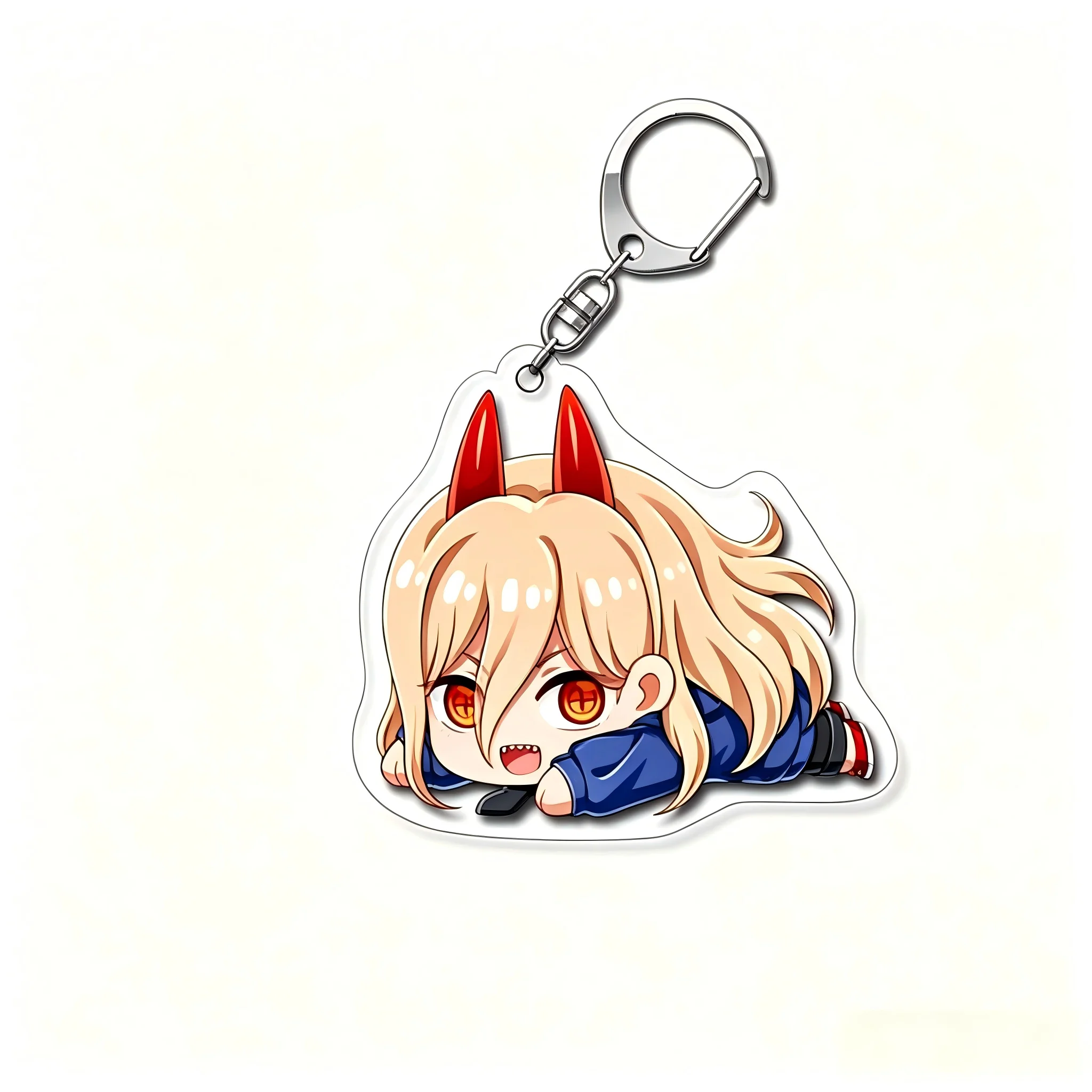 Reversible Cartoon Keychain Charm - Cute Chainsaw Man Characters