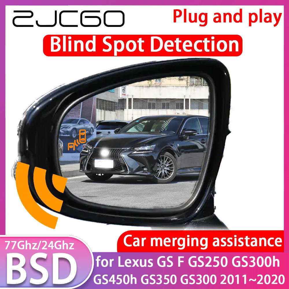

ZJCGO for Lexus GS F GS250 GS300h GS450h GS350 Blind Spot Detection Car BSD BSA BSM System Driving Warning Radar Alert Mirror