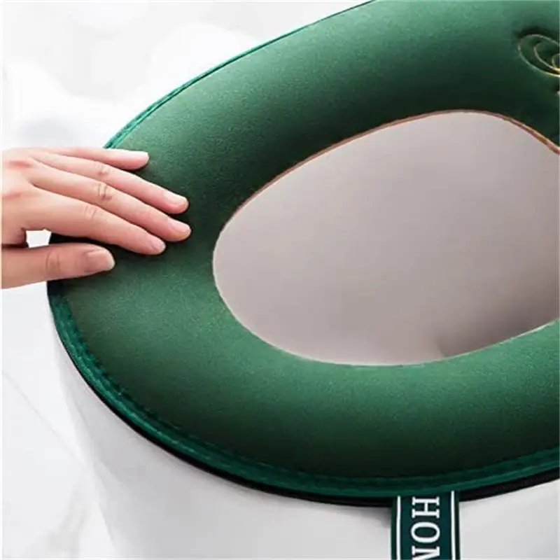Universal Toilet Seat Cover Winter Warm Soft Wc Mat Bathroom Washable Removable Zipper with Flip Lidhandle Waterproof Household toilet seat cover,toilet mat,toilet seat cushion,toilet mat set,toilet accessories