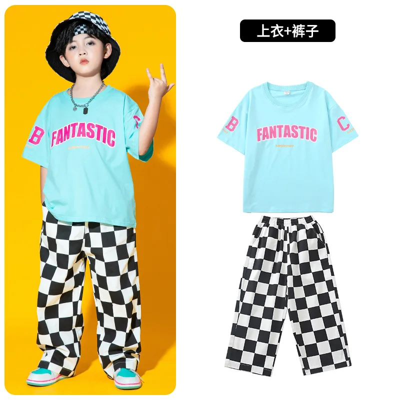 Children Hip Hop Costumes Girls Boys Hiphop Party Stage outfits Jazz Competition Ballroom Dance Clothes Dancewear Perform