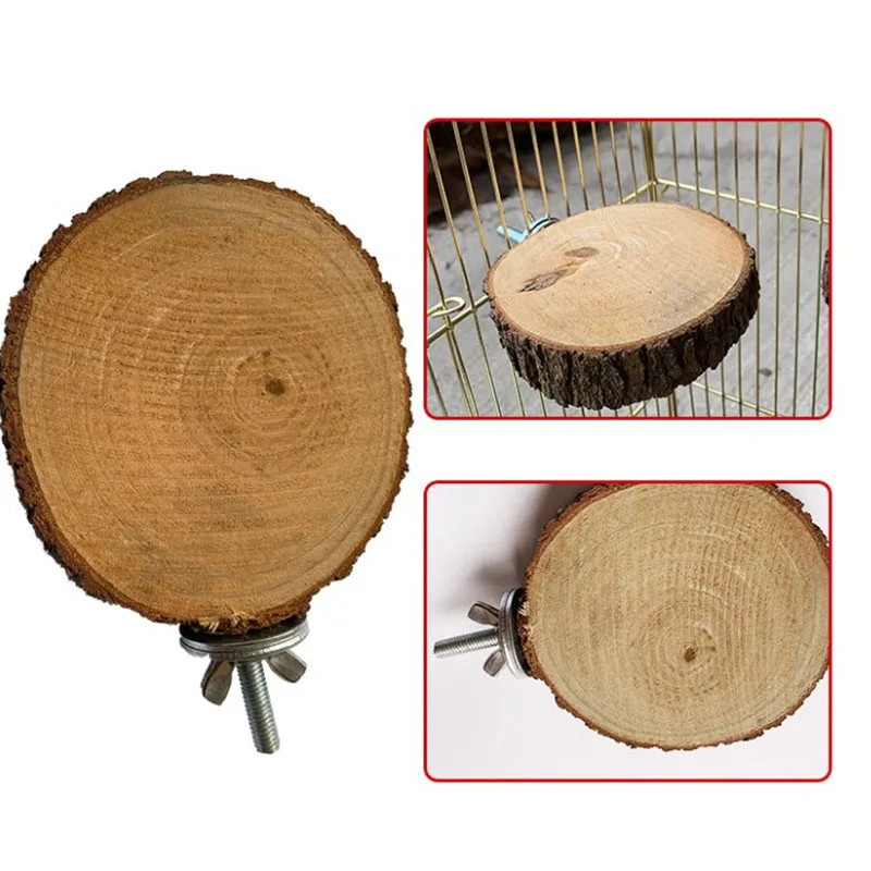 Bird Cage Perches Bird Climbing Toys Natural Wood Pet Parrot Raw Wood Fork Tree Branch Stand Rack Squirrel Bird Hamster Branch Perches Chew Bite Toys Stick
