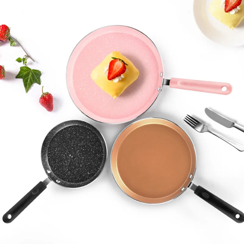 Induction Omelette Burger Cooking Eggs Small Saute Pan Kitchen Cookware  Frying Gas RV Pink 
