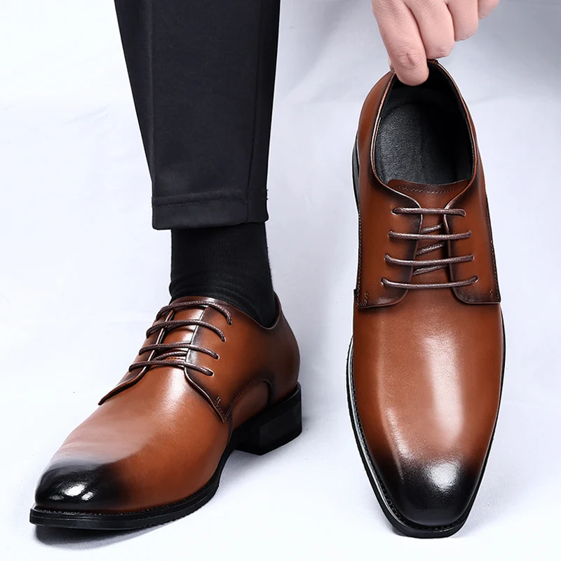 Leather Shoes Breathable Business Men's Formal Moccasin Tennis Shoes Designer Fashion Wedding