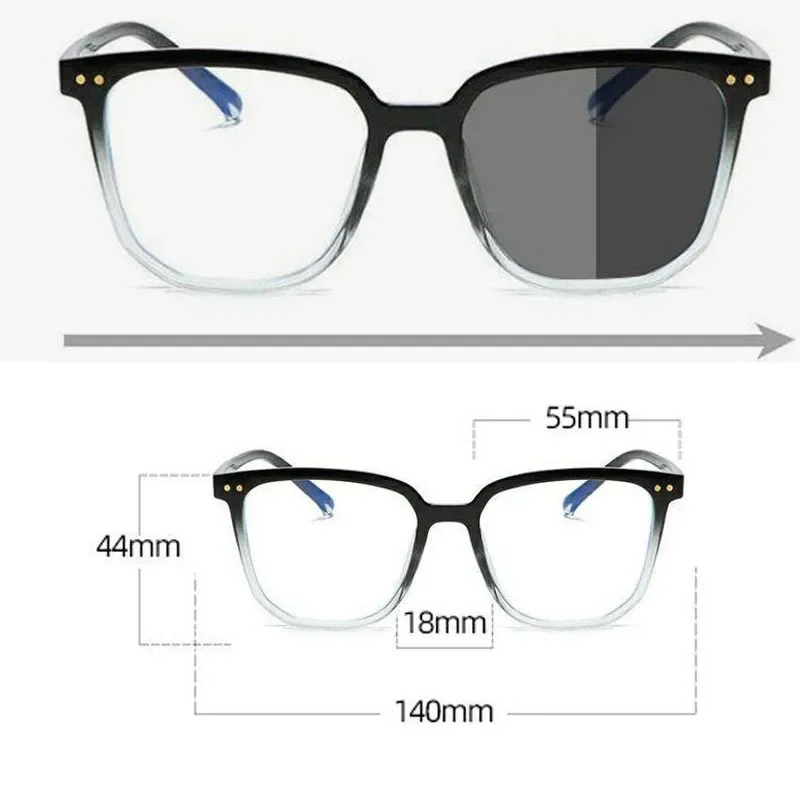 Ultra Light Unisex Glasses Photochromic Myopia Glasses Irregular Eyeglass Blue Light Blocking Eye Protection Near Sight Glasses 6