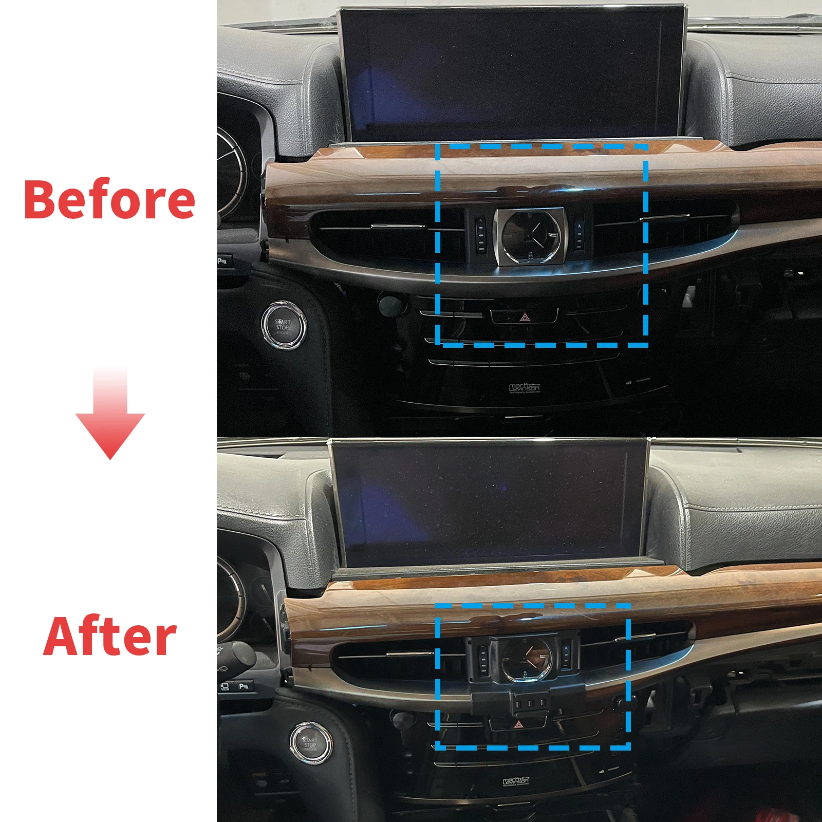 렉서스 LX 570 스포츠 J200 2016 2017-2019 2020 2021 2022용 GPS 브래킷 내비게이션 스탠드 자동차 액세서리 차량용 휴대폰 거치대