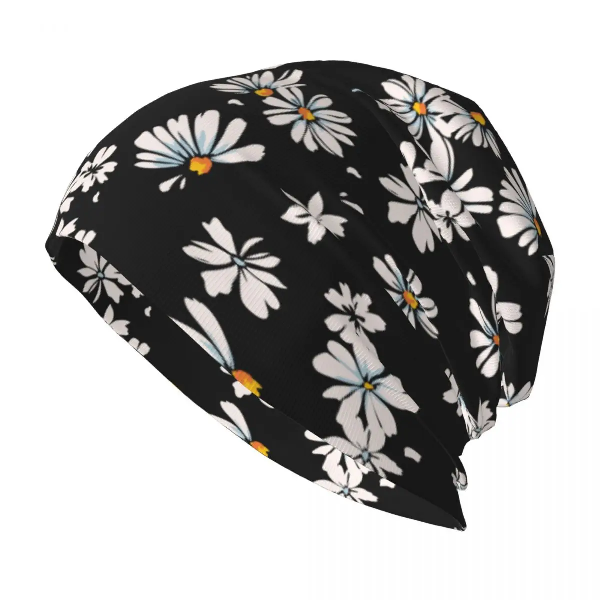 

Cute Flower Bonnet Hats Vintage Street Skullies Beanies Hat for Men Women Knitting Hats Warm Dual-use Cap