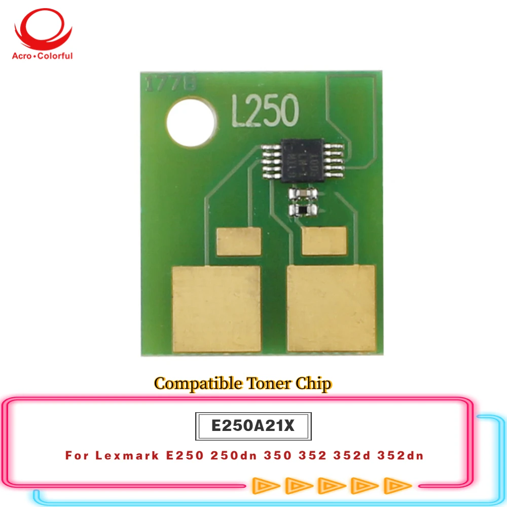 

Compatible E250A21X Chip For Lexmark E250 250dn 350 352 352d 352dn Laser Printer